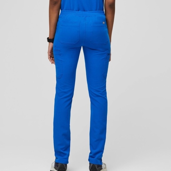 Figs The Yola Yoga Skinny Scrub Pants Denim Blue - Picture 2 of 8